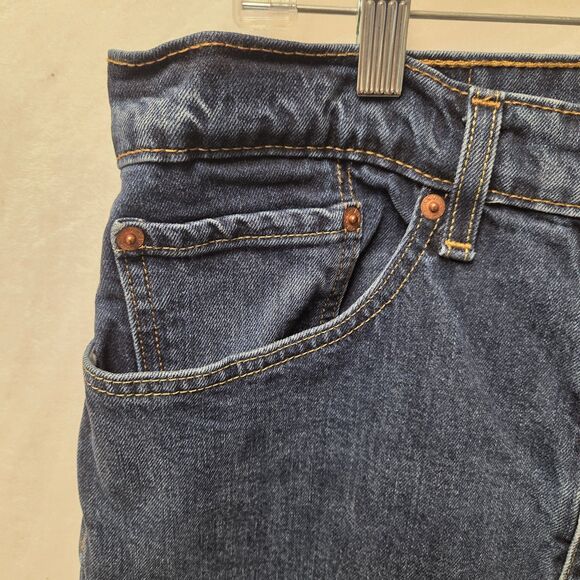 Levis 505 Jeans Mens 34x30 Regular Fit Straight Leg Blue Western Country Cowboy - Picture 12 of 13